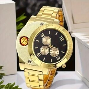 Gold and Black Men's Watch